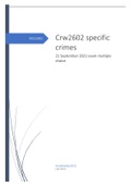 specific crimes-crw2602 07 Jun 2023... Randomized multiple choice  questions and answers 