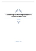 {SOLVED} Gerontological Nursing 9th Edition Eliopoulos Test Bank | Download To Score An A.