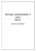 INT4801 ASSIGNMENT 3 -  2021 [883741]