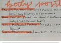 Descriptions of Body Positions