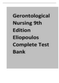 Gerontological Nursing 9th Edition Eliopoulos Test Bank