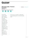 OB Study Guide / Practice Questions ( LATEST UPDATE 2021 )