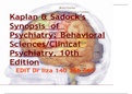 Kaplan & Sadock’s Synopsis of Psychiatry Twelfth, North American Edition