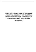 Test Bank for Maternal-Newborn Nursing The Critical Components of Nursing Care, 3rd Edition