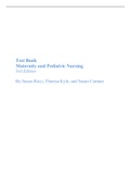 Test Bank-Maternity and Pediatric Nursing (3rd Edition) A graded