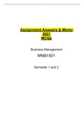 MNB1501 Sem 1&2 Assignment 1&2 MCQs 2021.