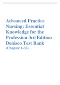Advanced Practice Nursing: Essential Knowledge for the Profession 3rd Edition Denisco Test Bank (Chapter 1-30)