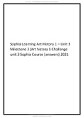 Sophia Learning Art History 1 Unit 3 Milestone 3 Art history 1 Challenge unit 3 Sophia Course