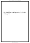Nursing 330 peds ati proctored final exam study quide.