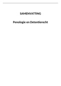 College aantekeningen en artikelen - Penologie/Detentierecht (R_Penol) - Penologie en Detentierecht