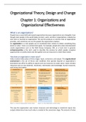 Summary Organizational Theory, Design, and Change, ISBN: 9780273765608  Organization Theory and Design for Pre-MSc (EBS003A05)