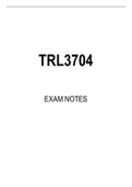 TRL3704 STUDY NOTES