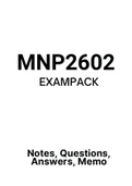 MNP2602 (Notes, Exampack, Tut201, Past Exam Papers)