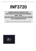 INF3720 - PAST EXAM PACK SOLUTIONS & BRIEF NOTES