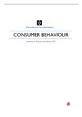 Consumer Behaviour Summary of all articles and lectures | Master Business Administration - University of Amsterdam