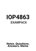 IOP4863 (ExamPACK, Tut201 MEMOS)