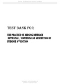 Burns and Grove's The Practice of Nursing Research 8th Edition Gray Test Bank.
