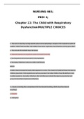 NURSING 465; PEDI 4; Chapter 23: The Child with Respiratory Dysfunction; question and answer rationale