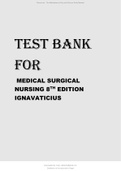 Test Bank for Medical-Surgical Nursing: Patient-Centered Collaborative Care 8th Edition, Donna D. Ignatavicius