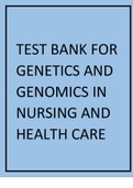 Test Bank for Genetics and Genomics in Nursing and Health Care 3rd Edition by Beery