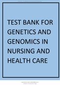 Genetics and Genomics in Nursing and Health Care 2nd Edition Beery Latest Test Bank.
