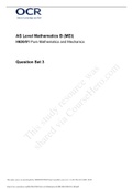 AS Level Mathematics B (MEI) H630/01 Pure Mathematics and Mechanics Question Set 3