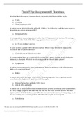 NURS 301 Davis Edge Assignment For Exam 1 Questions And Answers (Download To Score 100%)