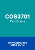 COS3701 - Exam Questions PACK (2014-2019)