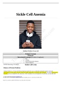 NURSING 5327 (NURSING5327) Sickle Cell Anemia: Anthony Perkins, 15 years old