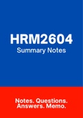 HRM2604 (Notes, ExamPACK, tut201, Past Exams)