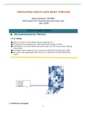 WGU D029 Population Health Data Brief Template Informatics for Transforming Nursing Care
