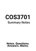 COS3701 - Notes (Summary)