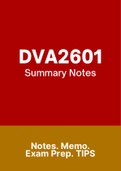 DVA2601 (Notes, QuestionsPACK, Tut201 Letters)