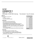 AQA GCSE CHEMISTR Y Higher Tier Paper 2 Assessment 2020