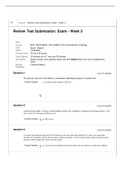 BIOL 1001 WEEK 5 EXAM - QUESTIONS AND ANSWERS