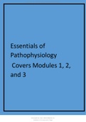 Essentials of Pathophysiology Covers Modules 1, 2, and 3 EXAM REVIEW