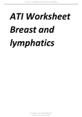 ATI Worksheet Breast and lymphatics 2021