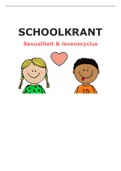 "SCHOOLKRANT" SEXUALITEIT OPDRACHT BIOLOGIE - VMBO 3 - VEEL INFORMATIE