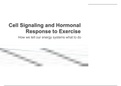 Lecture 6 Annotated Notes: Cell Signaling and Hormonal Response to Exercise