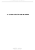 BIO 123 EXAM 3 ESSAY QUESTIONS AND ANSWERS.