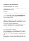 Summary of Mandatory Literature - Roadmap Banking Union