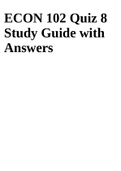 ECON 102 Quiz 8 Study Guide with Answers