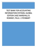 Test Bank for Accounting Information Systems, Global Edition 14GE Marshall B. Romney, Paul J. Steinbart.