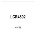 LCR4802 Summarised Study Notes