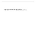 HESI OB MATERNITY VS 1 2021 Questions.p