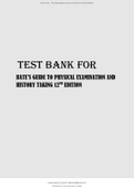 Bates' Guide to Physical Examination and History Taking, 12th Edition Test Bank