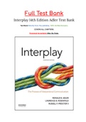 Interplay 14th Edition Adler Test Bank