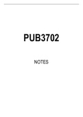 PUB3702 Summarised Study Notes