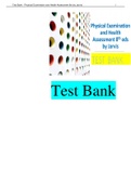Test Bank for Physical Examination and Health Assessment 8th Edition by Jarvis 