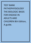  Test Bank Pathophysiology the Biologic Basis for Disease in Adults and Children 8th Edition.